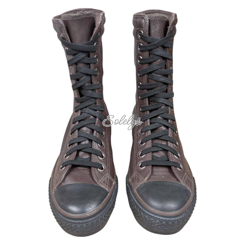 Converse All Star XHI Extra Calf High Brown Leather Sneaker Boot Womens 6.5 RARE